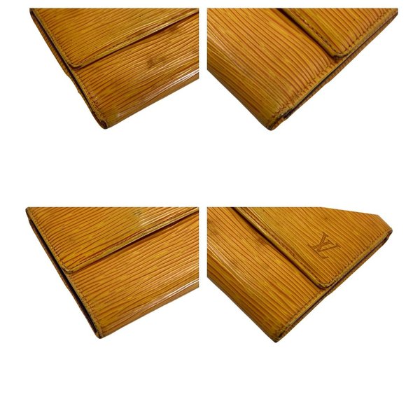 Authentic Louis Vuitton Wallet Porte Monet Yellow Epi LV Vintage - Picture 8 of 12